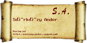 Sárközy Andor névjegykártya